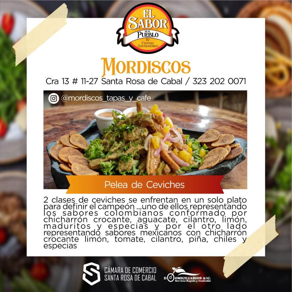 Restaurante Mordiscos Ubicado Cra 13 # 11-27 Participa con Pelea de Ceviches