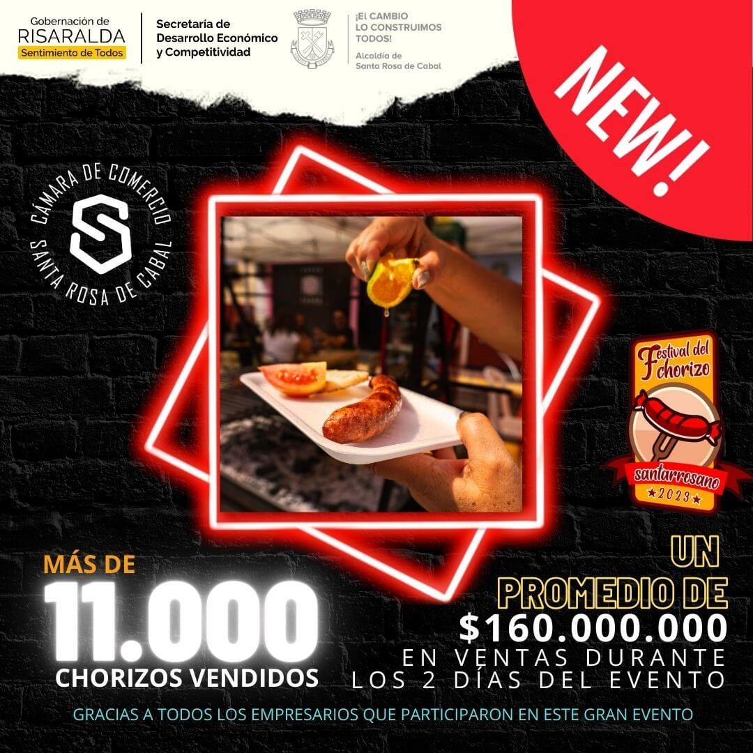 Reconocimiento sobre cantidad de ventas del festival del chorizo.