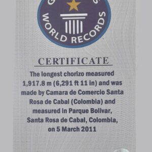 El guinnes del chorizo más largo del mundo.