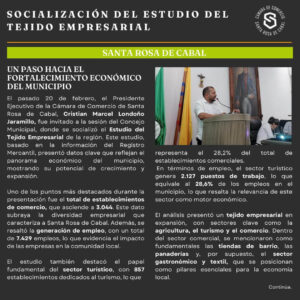 Socialización estudio del tejido empresarial en Santa Rosa de Cabal