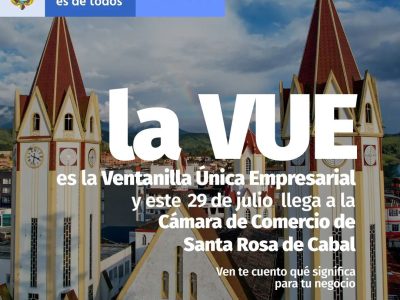 Porque Santa Rosa de Cabal lo merece, ahora emprendedores y empresarios santarrosanos tendrán todo el poder desde sus computadores gracias al apoyo de la Cámara de Comercio de Santa Rosa de Cabal.
A partir del 29 de julio, ingresando a www.VUE.gov.co, podrán hacer todos sus trámites desde este portal ahorrando tiempo y dinero.
VUE quiere decir Ventanilla Única Empresarial y es una estrategia de articulación público-privada que busca mejorar el entorno para el desarrollo de la actividad empresarial.
Esta iniciativa es coordinada por el Ministerio de Comercio, Industria y Turismo (MinCIT), con la participación de entidades de orden nacional y territorial, y desde el sector privado cuenta con la participación de la red de Cámaras de Comercio.
#santarosadecabal #TodoEnLaVUE #LaVUEaTuAlcance #CrearEmpresa #VUElateALaVUE #TeHagoLaVUElta #NoDesMásVUEltas #EnMenosVUEltas #SantaRosadeCabal #Risaralda #Colombia #Empresarios #Emprendedores #Paisas