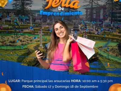 Feria de Emprendimiento en Santa Rosa de Cabal.
📆 Sábado 17 y domingo 18 de septiembre
📍 Parque de las Araucarias
⏰ Desde las 10:00 am hasta las 5:30 pm
Los esperemos para que conozcas a nuestros emprendedores, te antojes y adquieras sus productos.
Invita:  programa Dicho y Hecho de Cámara de Comercio Santa Rosa de Cabal , programa Ideas de Alcaldía de Santa Rosa de Cabal
Con el apoyo de CEmprende iNNpulsa Colombia y la Unidad de Emprendimiento de Comfamiliar Risaralda